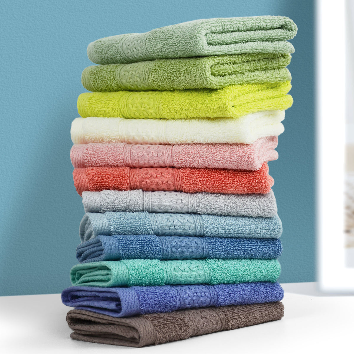 Cleanbear Bath Towels Cotton Shower Towels 55 x 27 1/2 Inches 2 Colors