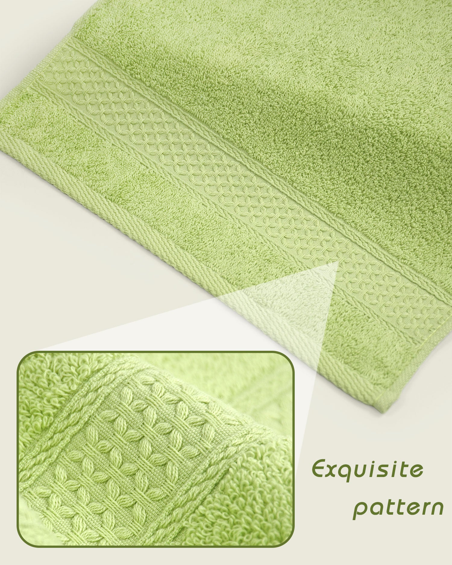 Cleanbear Face-Cloth Washcloths Set,100% Cotton, High Absorbent, 6-Pack 6  Colors, Size13 x13-deep Color