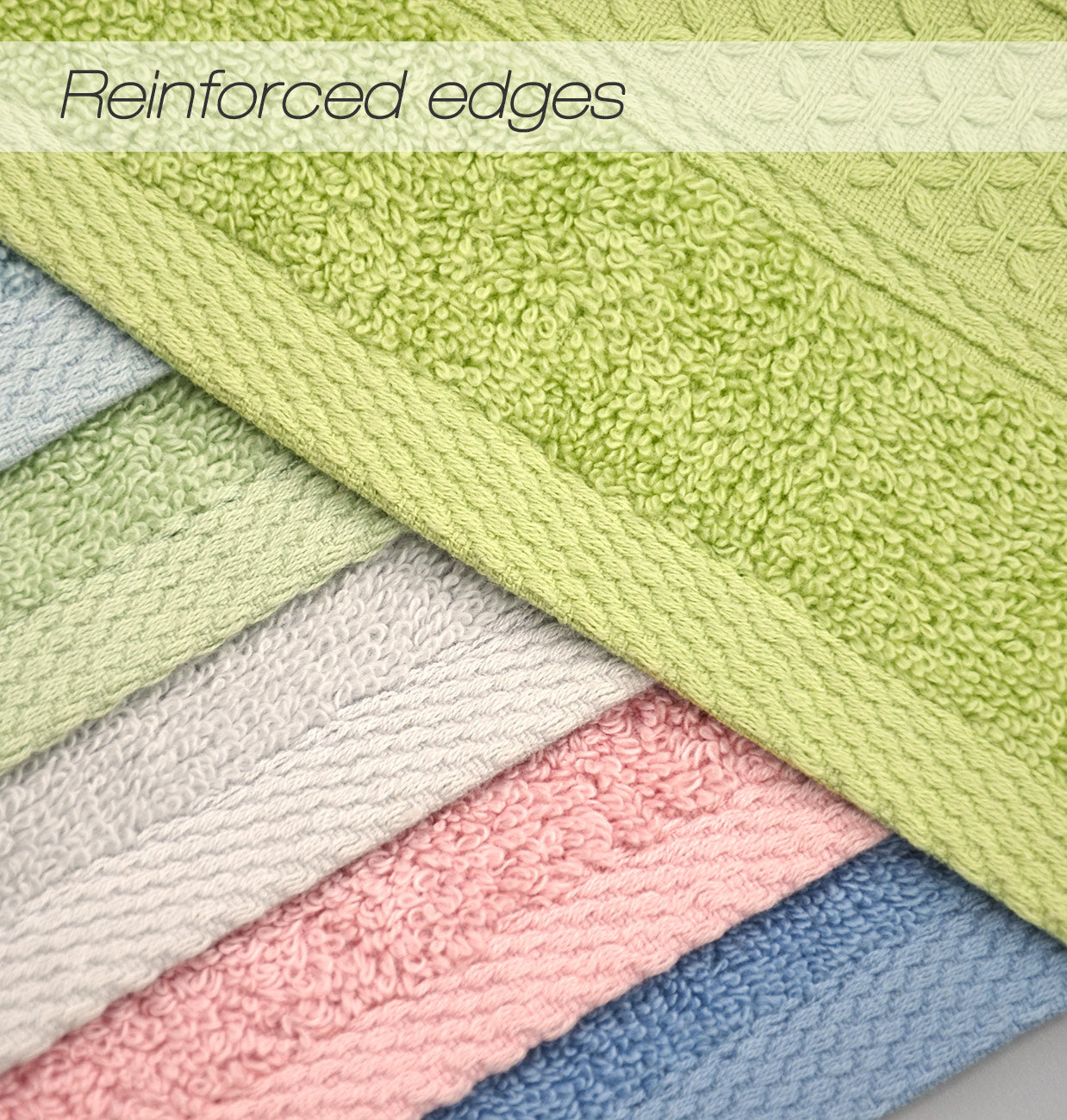 Cleanbear Ultra Soft Hand Towels 100% Cotton Face Towels - Highly Absorbent  Bathroom Towels with Assorted Colors (3 Colors 6 Pack) - 13 by 28 Inches