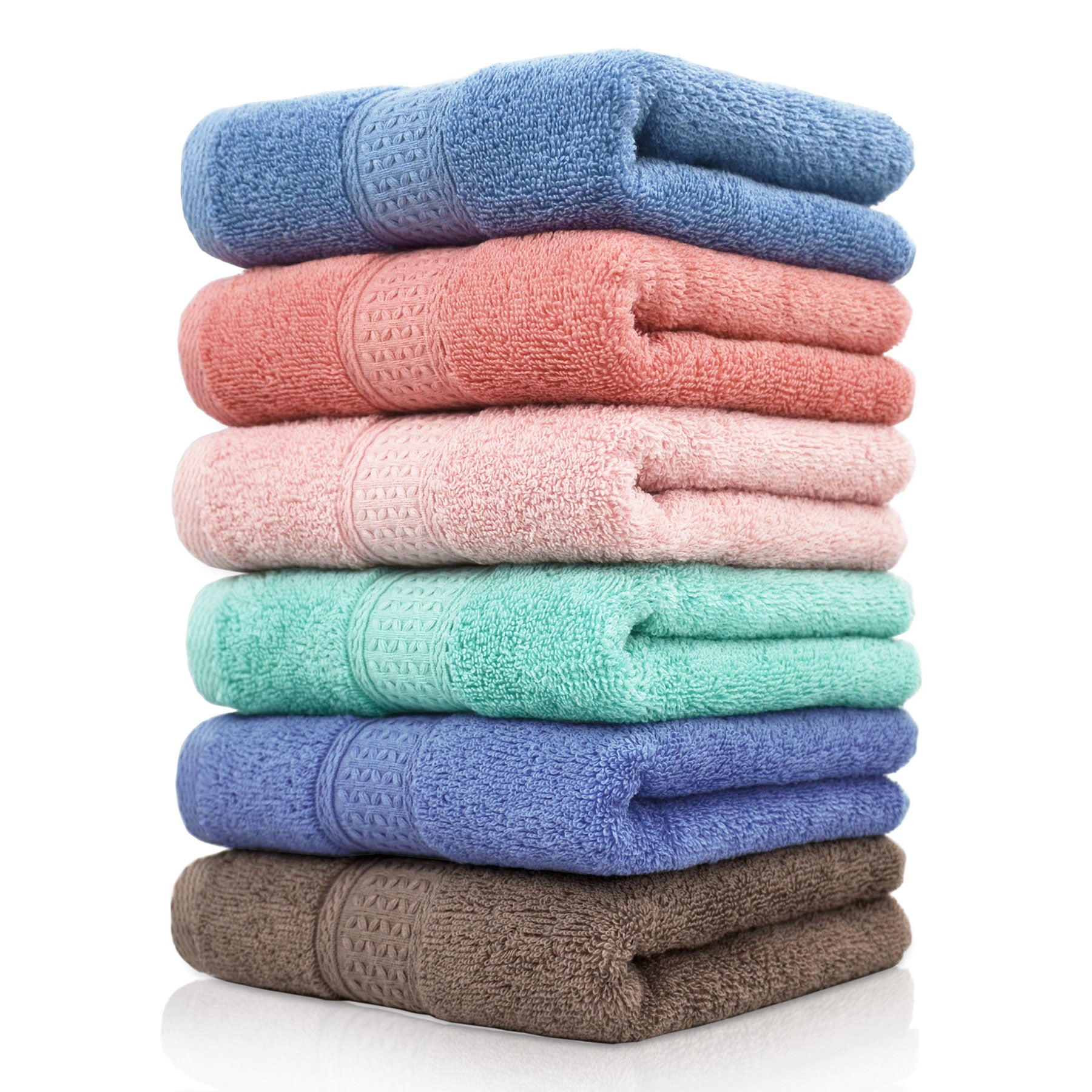 Hand Towels 12 Pack 12 Colors for Different Family Members - 13 x 29 In –  Cleanbear