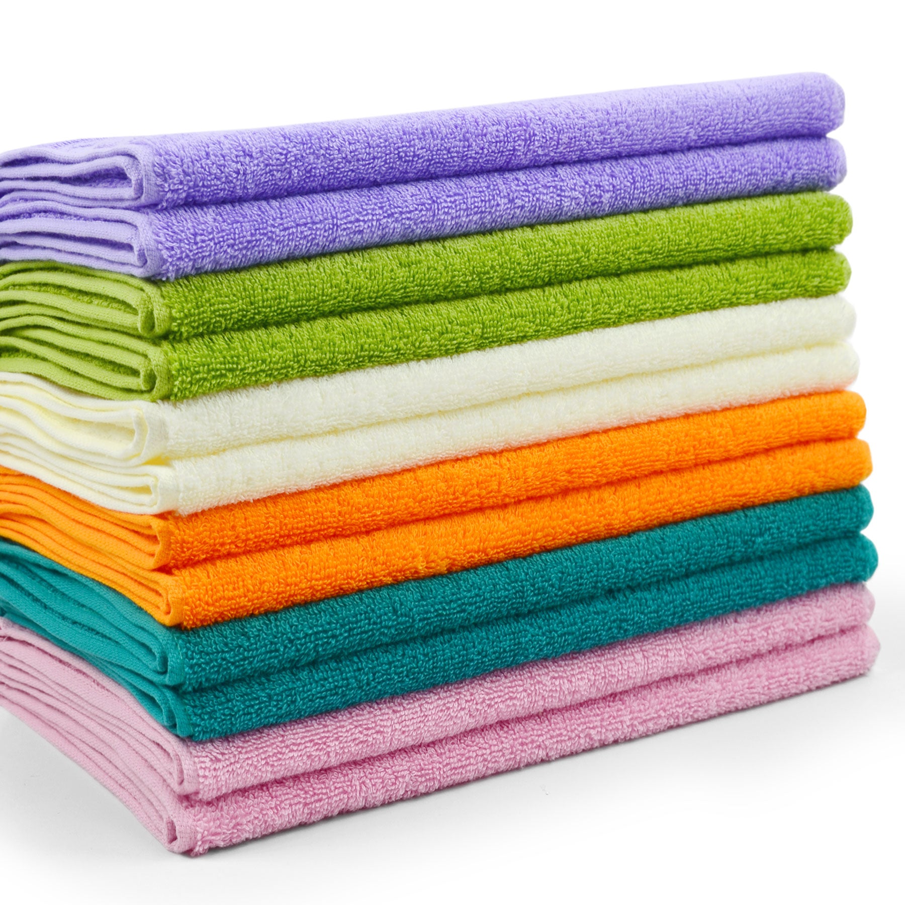 Cleanbear Cotton Hand Towel Set 6-Pack Ultra Soft Hand Towels with Assorted  Colo