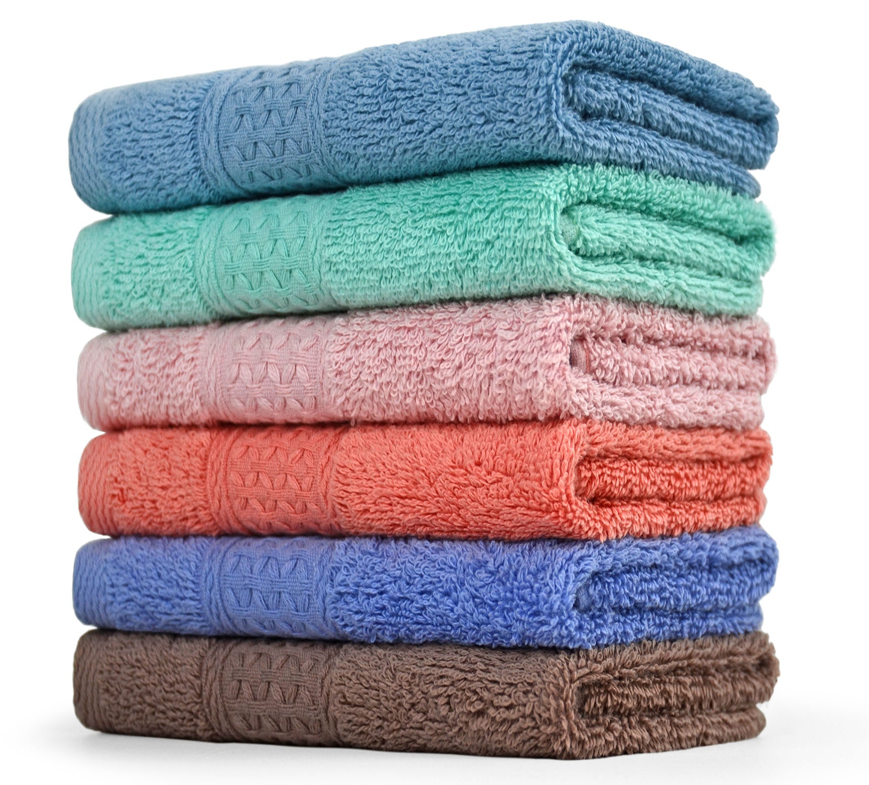 Cleanbear Ultra Soft Washcloths 6 Pack Cotton Face Cloths Wash Cloths